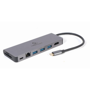 CABLEXPERT USB TYPE-C 5IN1 MULTIPORT ADAPTER (HUB+HDMI+PD-CARD READER+LAN)
