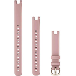 GARMIN Lily Dust Rose Silicone Band with Cream Gold Hardware