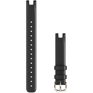 GARMIN Lily Black Italian Leather Strap with Cream Gold Hardware (Large)