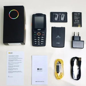 AGM M6 Μαύρο αδιάβροχο κινητό τηλέφωνο ανθεκτικό σε πτώση IP68/IP69K, Dual Sim με Bluetooth, USB, SD, FM, 4G, οθόνη 2.4″-3.5W