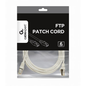 CABLEXPERT FTP CAT6 PATCH CORD WHITE SHIELDED 3M