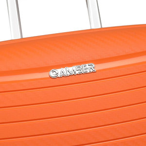 Βαλίτσα Μεγάλη Με Προέκταση AMBER Πορτοκαλί AM1006