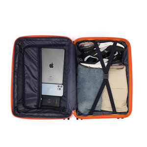 Βαλίτσα Μεσαία Με Προέκταση AMBER Πορτοκαλί AM1006