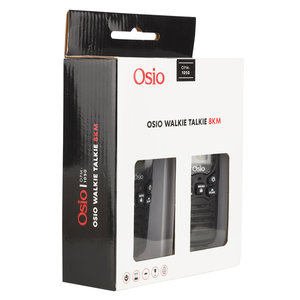 Osio OPM-1050 Mαύρο Επαναφορτιζόμενο PMR Walkie Talkie με φακό και καλώδιο 8 km – 0.5W