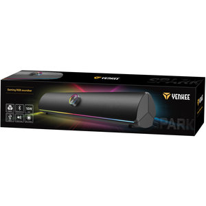YENKEE YSP 1002 RGB SPARK, Bluetooth Gaming Soundbar με 10W RMS και φωτισμό RGB, Μαύρη