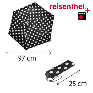 Reisenthel Ομπρέλα τσέπης μίνι χειροκίνητη 25x5.5x6.5cm Dots White