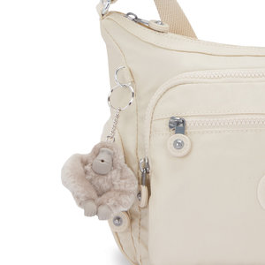 Kipling Τσάντα ώμου/χιαστί 29x22x16.5cm σειρά Gabbie S Beige Pearl