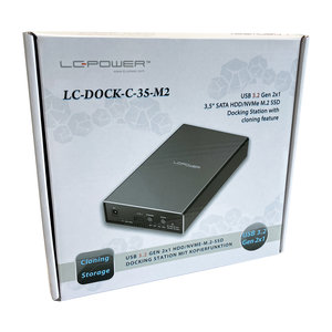 LC-POWER DOCKING STATION FOR TWO NVME-M2 SSD USB3.2
