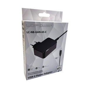 LC-POWER GaN USB-C NOTEBOOK ADAPTER 5-20V 3-3.25A 65W