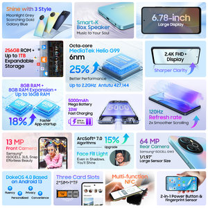 BLACKVIEW SHARK 8 (8GB+256GB) NFC SMARTPHONE GALAXY BLUE
