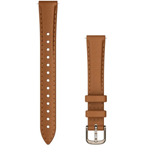 GARMIN Quick Release 14 mm Tan leather strap with Cream Gold hardware