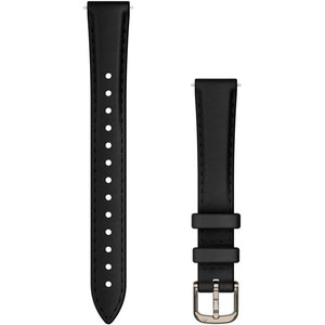 GARMIN Quick Release 14 mm Black leather strap with Cream Gold hardware