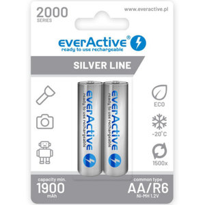 everActive AA Silver Line Επαναφορτιζόμενες Μπαταρίες Ni-MH 2000mAh 1.2V 2τμχ