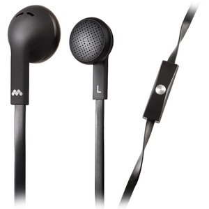 MELICONI MYSOUND SPEAK FLAT BLACK IN-EAR STEREO HEADSET (WITH MICROPHONE)
