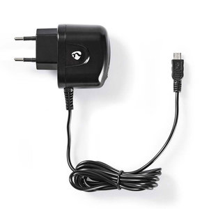 NEDIS WCHAM100ABK Wall Charger, 1.0A, Fixed cable, Micro USB, Black