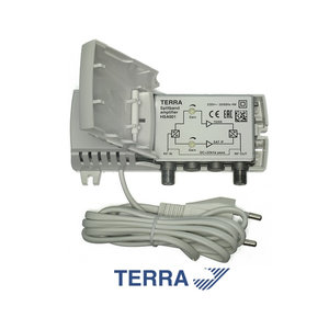 TERRA HSA001R3 Ενισχυτής Splitband, με ενεργό κανάλι επίγειας TV, με παθητικό κανάλι επιστροφής 30 MHz